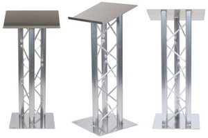 Rent truss style lecterns and podiums for outdoor stage rental at podium rental NYC.