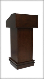 HOPE rent Pulpit Lectern rental   Qty – 1 or more available | Left section | Solid Wood, True Black Glossy finish
