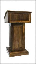 COUNSELOR rent Pulpit Lectern rentals   Qty – 1 or more available | Left section | Solid Wood, Antique Walnut Satin finish
