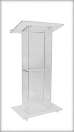 CRYSTAL rent Pulpit Lectern rentals   Qty – 7 or more available | Left section | Plexiglass, Clear Acrylic finish