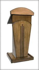 CORSAIR rent Pulpit Lectern rental  Qty – 1 or more available| Right section | Solid Wood, Beige Wood Glossy finish