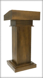 ROYAL LUX rent Pulpit Lectern rental  Qty – 1 or more available | Left section | Solid Wood/Cherry Wood/Glossy Finish