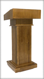 ROYAL LUX rent Pulpit Lectern rental  Qty – 1 or more available | Left section | Solid Wood/Cherry Wood/Glossy Finish