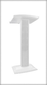DENON rent Pulpit Lectern rental  Qty – 1 or more available | Right section | Wood & Acrylic/True Black/Glossy Finish