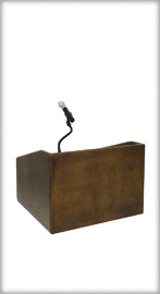 TABLE-TOP rent Pulpit Lectern rentals 3  Qty – 1 or more available | Right section | Solid Wood/American Chestnut/Satin Finish